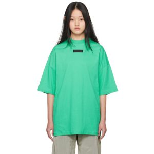 Fear of God ESSENTIALS Green Crewneck T-Shirt  - Mint Leaf - Size: Large - female