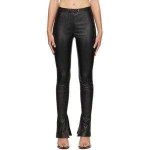 Alexander Wang Black Tailored Leather Leggings  - 001 Black - Size: US 2 - female