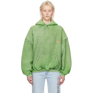 Alexander Wang Green Puff Hoodie  - 358A Acid Fern - Size: 2X-Small - female