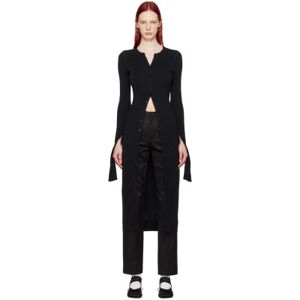 MM6 Maison Margiela Black Inverted Seam Midi Dress  - 900 Black - Size: Large - female