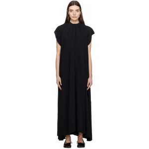 MM6 Maison Margiela Black Asymmetric Maxi Dress  - 900 Black - Size: IT 46 - female