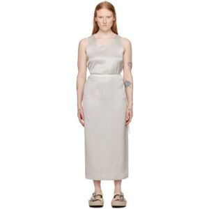 MM6 Maison Margiela Gray Vented Maxi Dress  - 801 Greige - Size: IT 44 - female