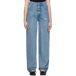 MM6 Maison Margiela Blue Loose-Fit Jeans  - 979 Light Blue - Size: WAIST US 32 - female