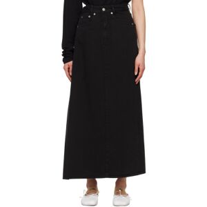 MM6 Maison Margiela Black 5-Pocket Denim Maxi Skirt  - 900 Black - Size: IT 42 - female