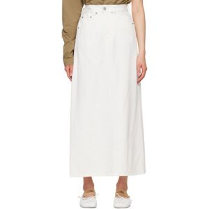 MM6 Maison Margiela White 5-Pocket Denim Maxi Skirt  - 101 Off White - Size: IT 42 - female