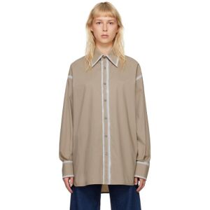 MM6 Maison Margiela Taupe Buttoned Shirt  - 803 Taupe - Size: IT 52 - female