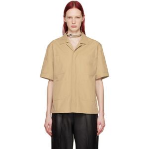 MM6 Maison Margiela Beige Patch Pocket Shirt  - 115 Sand Beige - Size: IT 52 - female