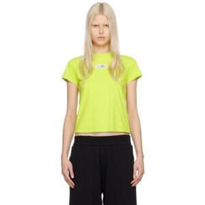 MM6 Maison Margiela Green Cropped T-Shirt  - 678 Neon Green - Size: Extra Small - female