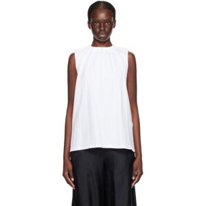 MM6 Maison Margiela White Gathered T-Shirt  - 100 White - Size: Extra Small - female