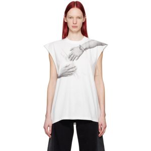 MM6 Maison Margiela Off-White Printed T-Shirt  - 101 Off White - Size: Extra Small - female