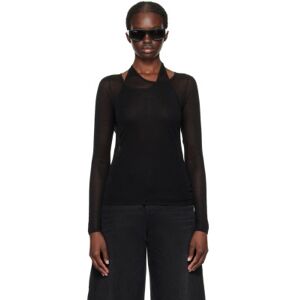 St. Agni Black Loop Blouse  - Black - Size: Extra Small - female