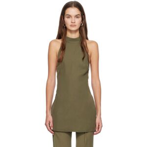 St. Agni Green High Neck Camisole  - Olivine - Size: Small - female