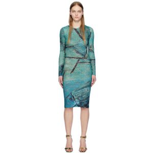 Versace Jeans Couture Blue Patchwork Midi Dress  - E261 Bonnie Light Bl - Size: IT 42 - female