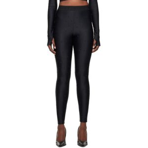 Versace Jeans Couture Black Crystal Leggings  - E899 Black - Size: Extra Small - female