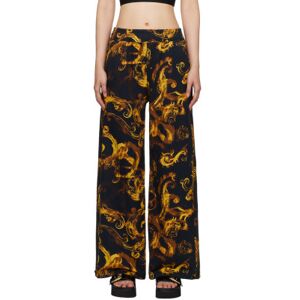 Versace Jeans Couture Black Printed Lounge Pants  - EG89 Black/Gold - Size: Extra Small - female