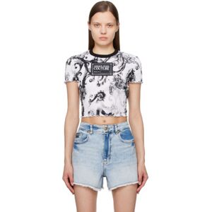 Versace Jeans Couture White & Black Watercolor Couture T-Shirt  - E003 White - Size: Extra Small - female