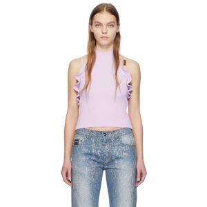 Versace Jeans Couture Purple Rib Camisole  - E320 Lilac - Size: Extra Large - female