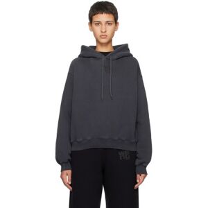 alexanderwang.t Gray Puff Hoodie  - 094A Soft Obsidian - Size: Large - female