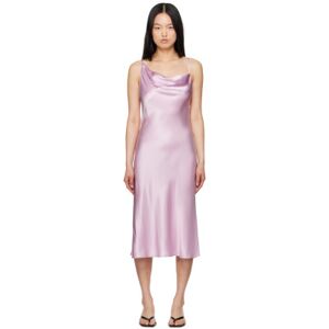 Silk Laundry Purple Carrie Midi Dress  - Lilac - Size: Extra Small - female