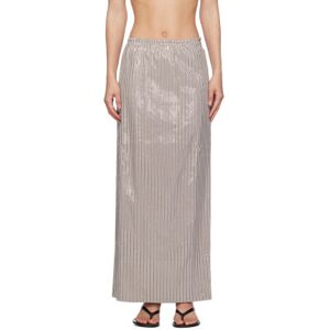 Saks Potts Brown Livia Maxi Skirt  - Brown Stripe Sequin - Size: Small - female