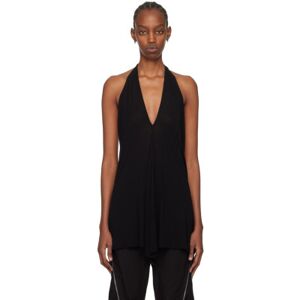 Rick Owens Black Halter Tank Top  - 09 Black - Size: IT 42 - female