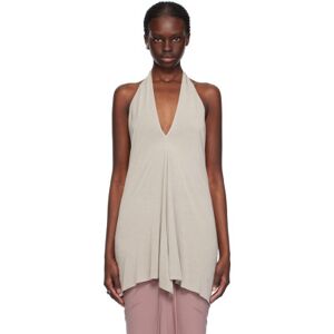 Rick Owens Off-White Halter Tank Top  - 08 Pearl - Size: IT 42 - female