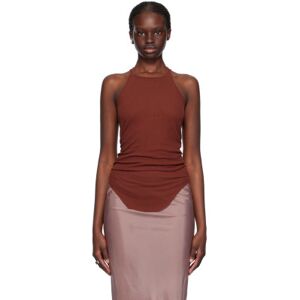 Rick Owens Brown Basic Rib Tank Top  - 73 Henna - Size: IT 44 - female