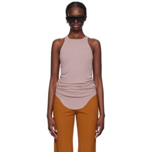 Rick Owens Pink Basic Rib Tank Top  - 63 Dusty Pink - Size: IT 44 - female