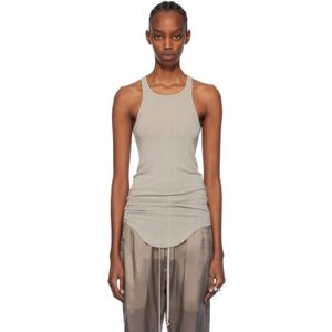 Rick Owens Off-White Basic Rib Tank top  - 08 Pearl - Size: IT 44 - female