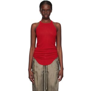 Rick Owens Red Basic Rib Tank Top  - 03 Cardinal Red - Size: IT 44 - female