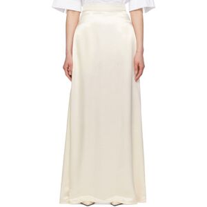 Jil Sander White A-Line Maxi Skirt  - 278 RAW COTTON - Size: DK 34 - female