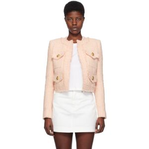 Balmain Pink Collarless Jacket  - 0DX Nude Rosé - Size: FR 38 - female