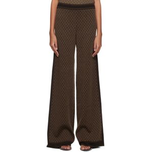 Balmain Brown Mini Monogram Lounge Pants  - WFP Marron/Marron - Size: FR 40 - female