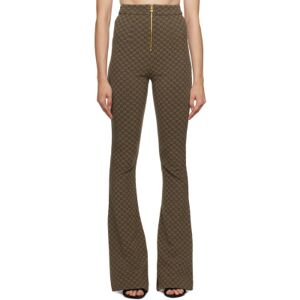 Balmain Brown Mini Monogram Lounge Pants  - WFP Marron/Marron - Size: Large - female