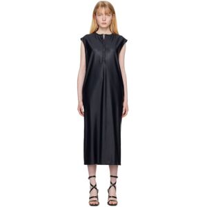 Max Mara Leisure Black Round Neck Midi Dress  - 3 Black - Size: Extra Small - female