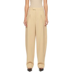 WARDROBE.NYC Beige Hailey Bieber Edition Trousers  - Biscuit - Size: Large - female