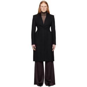 Givenchy Black Hourglass Coat  - 001 Black - Size: FR 38 - female