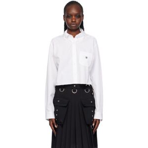 Givenchy White Cropped Shirt  - 100 White - Size: FR 38 - female