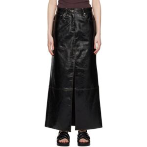 Stand Studio Black Francie Faux-Leather Maxi Skirt  - Black - Size: FR 42 - female