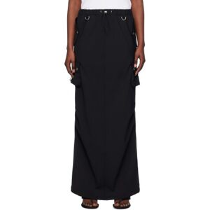 Coperni Black Tailored Cargo Maxi Skirt  - Black - Size: FR 42 - female