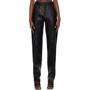 Mugler Black Spiral Leather Pants  - 1999 Black - Size: FR 38 - female