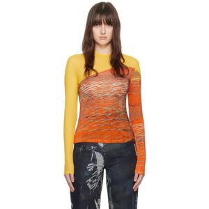Louisa Ballou Multicolor Sunset Long Sleeve T-Shirt  - 2005 Orange/Sunset - Size: Extra Small - female