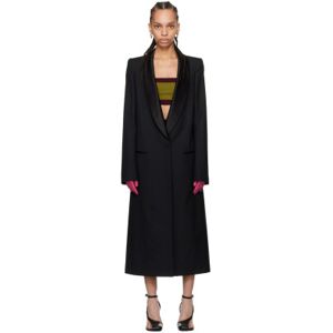 Dries Van Noten Black Single-Button Coat  - 900 BLACK - Size: FR 40 - female