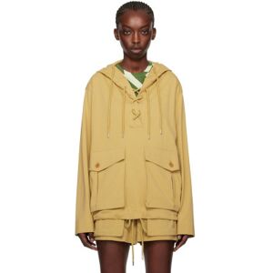 Dries Van Noten Tan Lace-Up Hoodie  - 103 BEIGE - Size: Extra Small - female