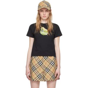 Burberry Black Crystal Pear T-Shirt  - Black - Size: Medium - female