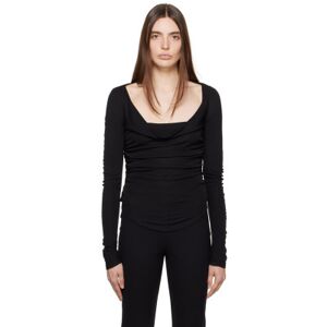 Staud Black Solana Long Sleeve T-Shirt  - BLK Black - Size: Extra Small - female
