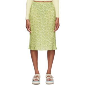 Maison Kitsuné Green Bias Midi Skirt  - O727 Lime Design - Size: FR 38 - female