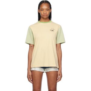 Maison Kitsuné Beige 'Café Kitsuné' T-Shirt  - M159 Chai - Size: Extra Small - female