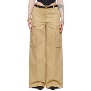 Versace Beige Informal Trousers  - 1KD40-Sand - Size: IT 40 - female