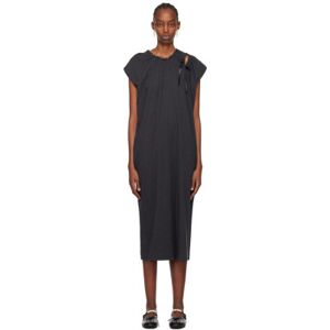 Simone Rocha Gray Shoulder Bite Midi Dress  - Charcoal - Size: Extra Small - female